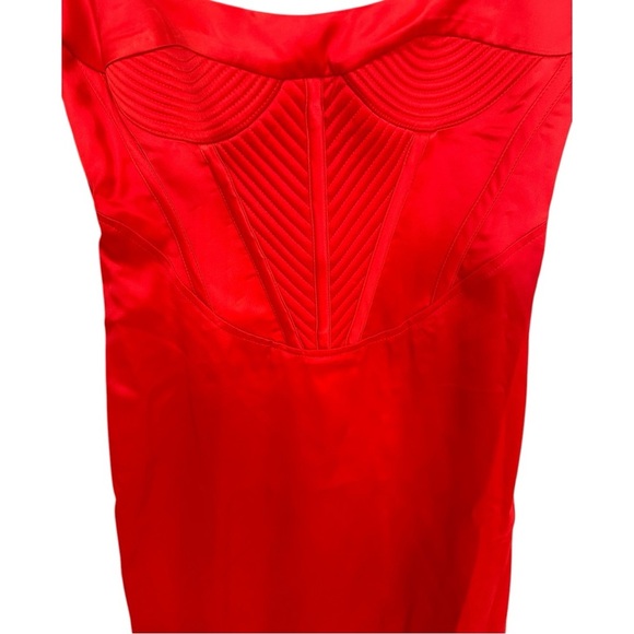 NWT! Sz 6 Bardot Elodie Dress in fire Red Midi Dress - Picture 5 of 8